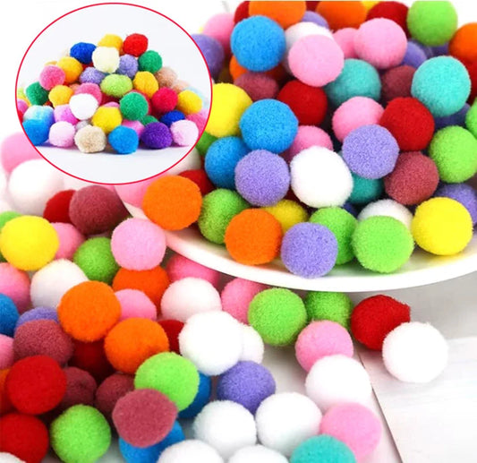 30-300Pcs Pom Poms Fluffy Soft Pompom Ball 8/10/15/20/25/30mm Handmade Sewing Craft DIY Kids Toy Christmas Weddinrg Decoratio