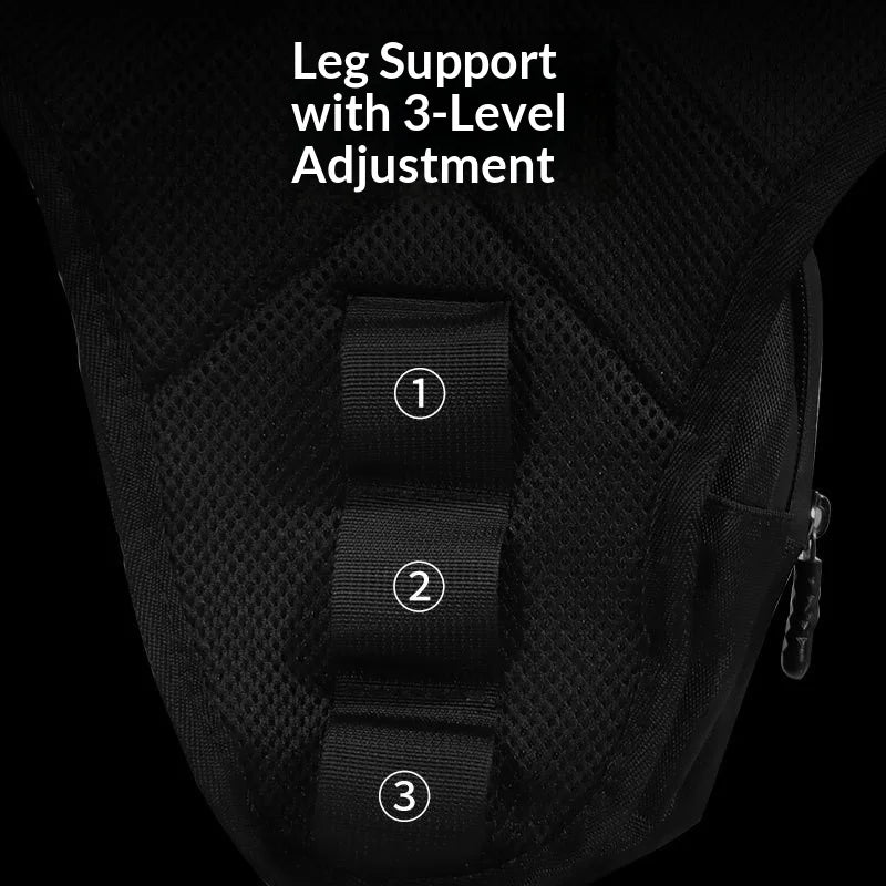 HOMEFISH 1PC Black Motorcycle Leg Bag Waterproof Rider Waist Bag Cycling Bike Crossbody Bag Motorcycle Equipment