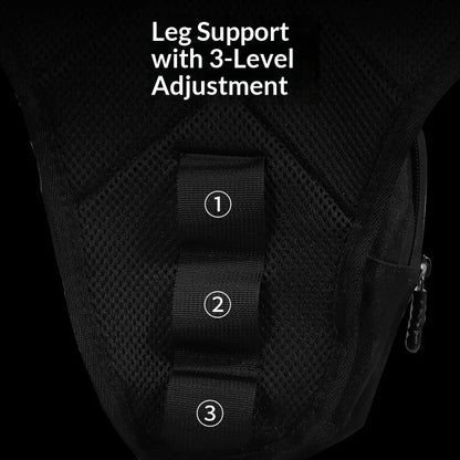 HOMEFISH 1PC Black Motorcycle Leg Bag Waterproof Rider Waist Bag Cycling Bike Crossbody Bag Motorcycle Equipment