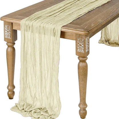 Semi-Sheer Gauze Table Runner Sage Cheesecloth Table Setting Dining Vintage Wedding Decoration Banquets Arches Retro Boho Dec
