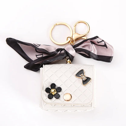 1 PC Cute Key Bag Owl Coin Purse Mini School Bag Car Key Chain Pendant Lady Wallet PU Leather Coin Purses Coin Purse Keychain