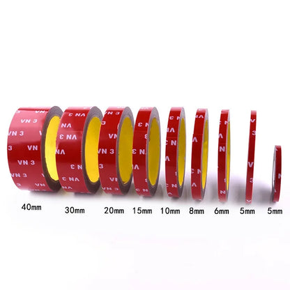 Heat-Resistant Auto Double-Sided Adhesive Patch - High Viscosity Strong Adhesion, for Heavy-Duty Car Accessories Fixing - red