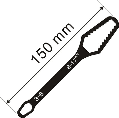 Universal Adjustable Torx Wrench 3-17mm Double-Headed Self-Tightening Glasses Wrench Board for Factory Hand Tools Spanner - 1
