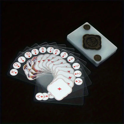 Waterproof Transparent Plastic Playing Cards 2Sets Creative Durable PVC Poker for Deck Board Game and Classic Card Games Acce