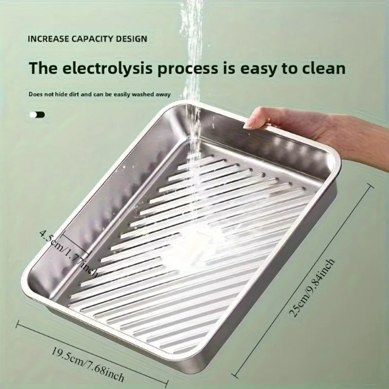 Pro Stainless Baking Trays! 3pcs with Lids - Non-Stick & Easy-Clean. Perfect for Roasting Veggies/Meats. Home & Restaurant Gr
