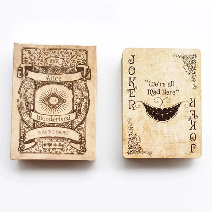 Vintage Style Playing Cards Alice in Game Poker Playing Cards Deck Board Games Retro Poker Set Magic Card Novelty Present Pok