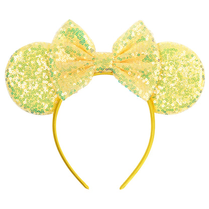 New Christmas Halloween Mouse Ears Headband Cartoon Sequin Bows Headband Birthday Party Princess Cosplay Costume For Women Ad