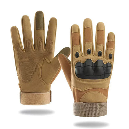 Touch Screen Motorcycle Gloves Spring Summer Breathable Full Finger Motorbike Riding Moto Gloves for Motocross - Brown Gloves
