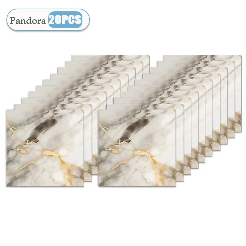 10/20/40PCS 30x30cm Self Adhesive Wallpaper Waterproof Tile Stickers FloorSticker for Kitchen Bathroom Ins Style Home Decor -