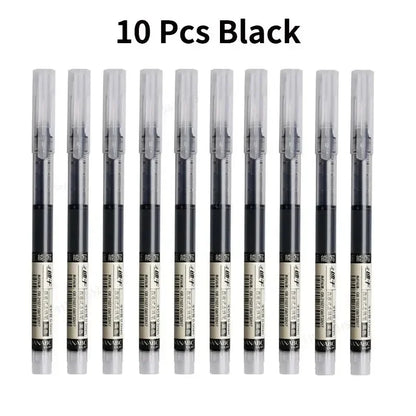 1-20Pcs Needle Type Gel Ink Pens Black/Blue/Red 0.5mm Liquid Ballpoint Pen Students Stationery School Office Writing Tool