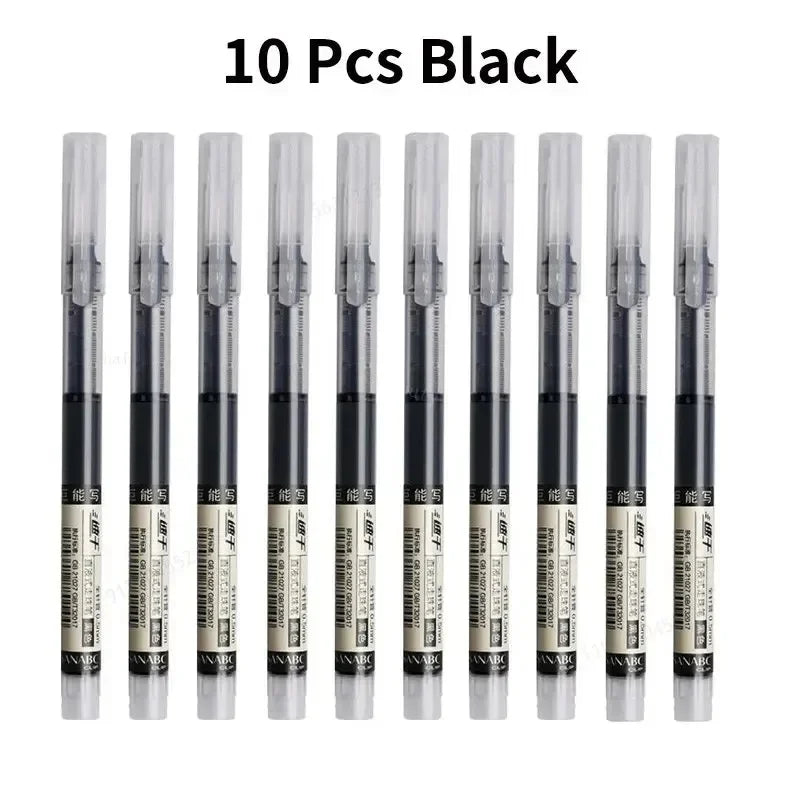 1-20Pcs Needle Type Gel Ink Pens Black/Blue/Red 0.5mm Liquid Ballpoint Pen Students Stationery School Office Writing Tool - 1