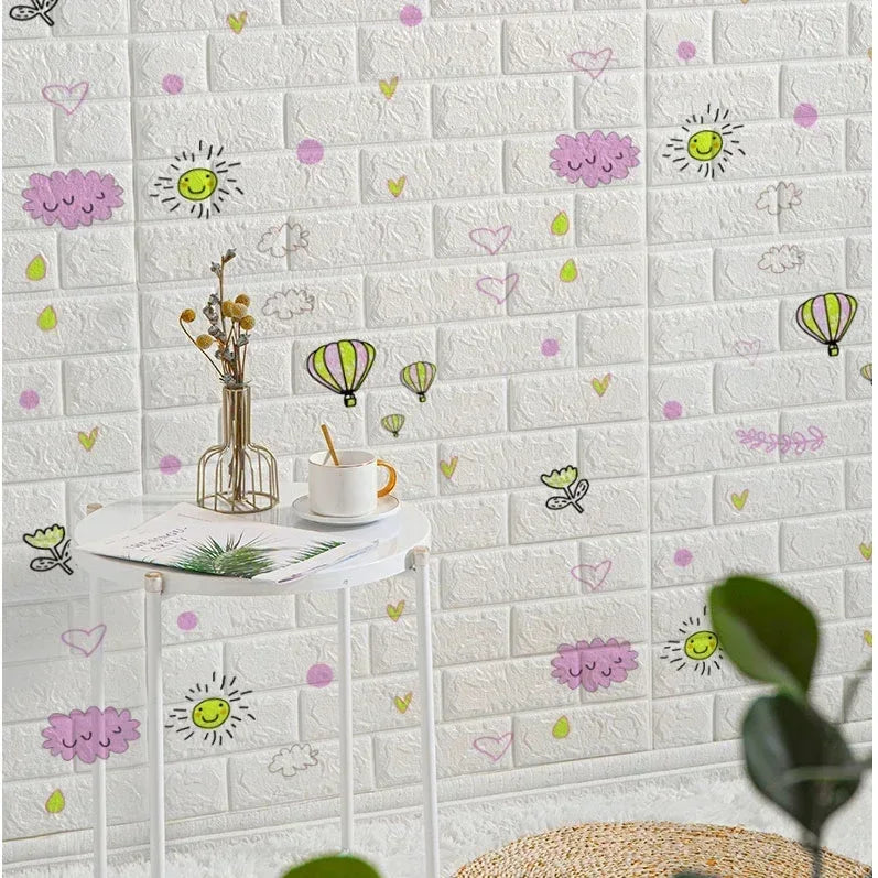 70cmx1/5/10m 3D Wallpaper Decoration Self-adhesive Antique Foam Brick Wallpaper Living Room Bedroom Waterproof 3d Wall Sticke