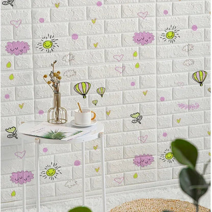 70cmx1/5/10m 3D Wallpaper Decoration Self-adhesive Antique Foam Brick Wallpaper Living Room Bedroom Waterproof 3d Wall Sticke