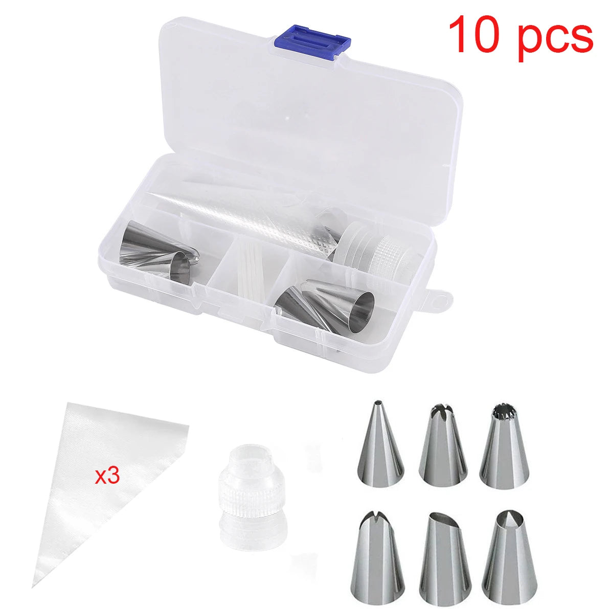 Pastry Socket Cake Nozzles for Confectionery Professional Set Icing Cream Piping Tips Cookies Cupcake Cake Decorating Tool - 
