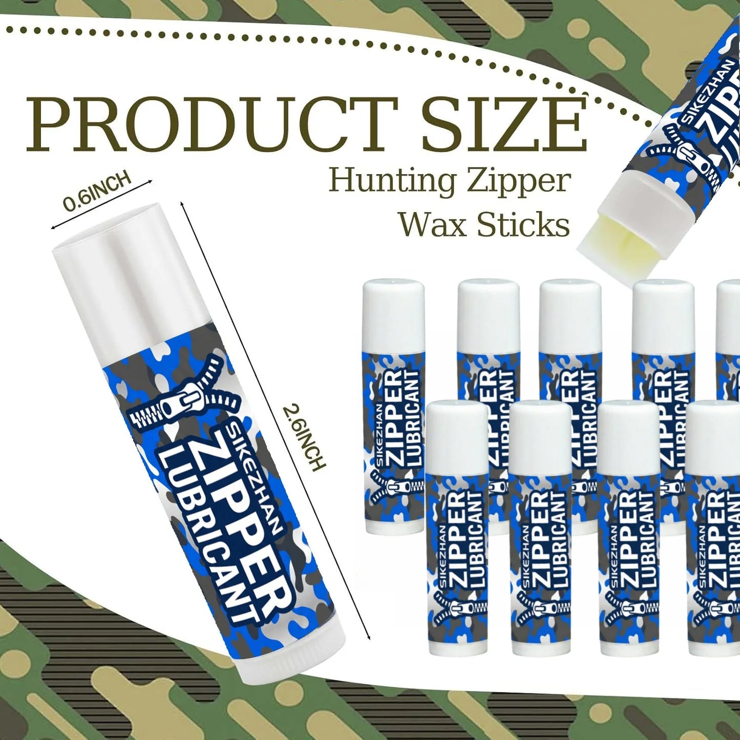 Universal Zipper Lubricant Wax Stick for Marine Boat Canvas Wetsuit Drysuit. Heavy Duty Zip Lube Tool for Snaps & Zippers 6g
