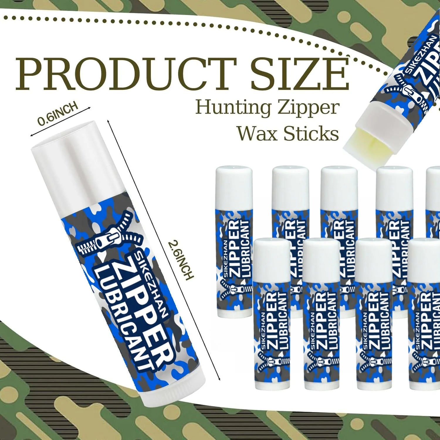 Universal Zipper Lubricant Wax Stick for Marine Boat Canvas Wetsuit Drysuit. Heavy Duty Zip Lube Tool for Snaps & Zippers 6g