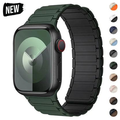 Magnetic Loop for Apple Watch Bands 44mm 40mm 49mm 45mm 41mm 38mm Silicone Bracelet iWatch Series 9 8 7 6 5 4 3 Se ultra 2 st