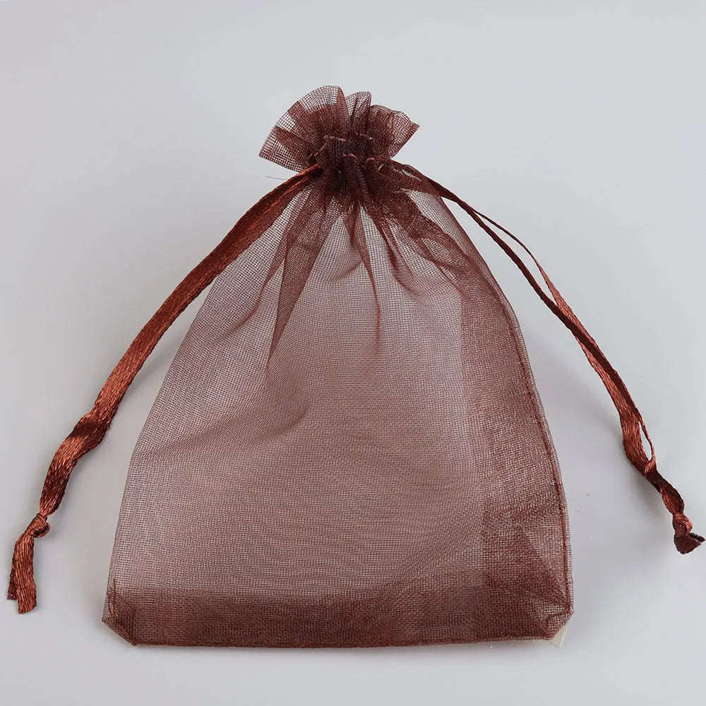50/100pcs Colorful Organza Gift Bag 5x7 7x9 9x12 10x15 13x18cm Party Wedding Favors Candy Jewelry Packaging Drawstring pouche