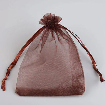 50/100pcs Colorful Organza Gift Bag 5x7 7x9 9x12 10x15 13x18cm Party Wedding Favors Candy Jewelry Packaging Drawstring pouche