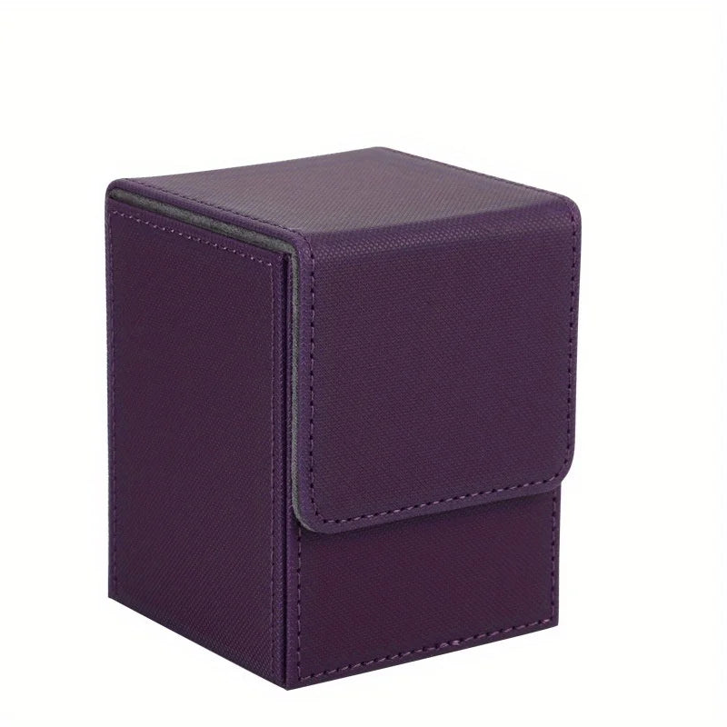 Card Fit For 100+Single Sleeved Cards , Leather Trading Commander Deck Box Compatible With Card Deck,Game Card Box