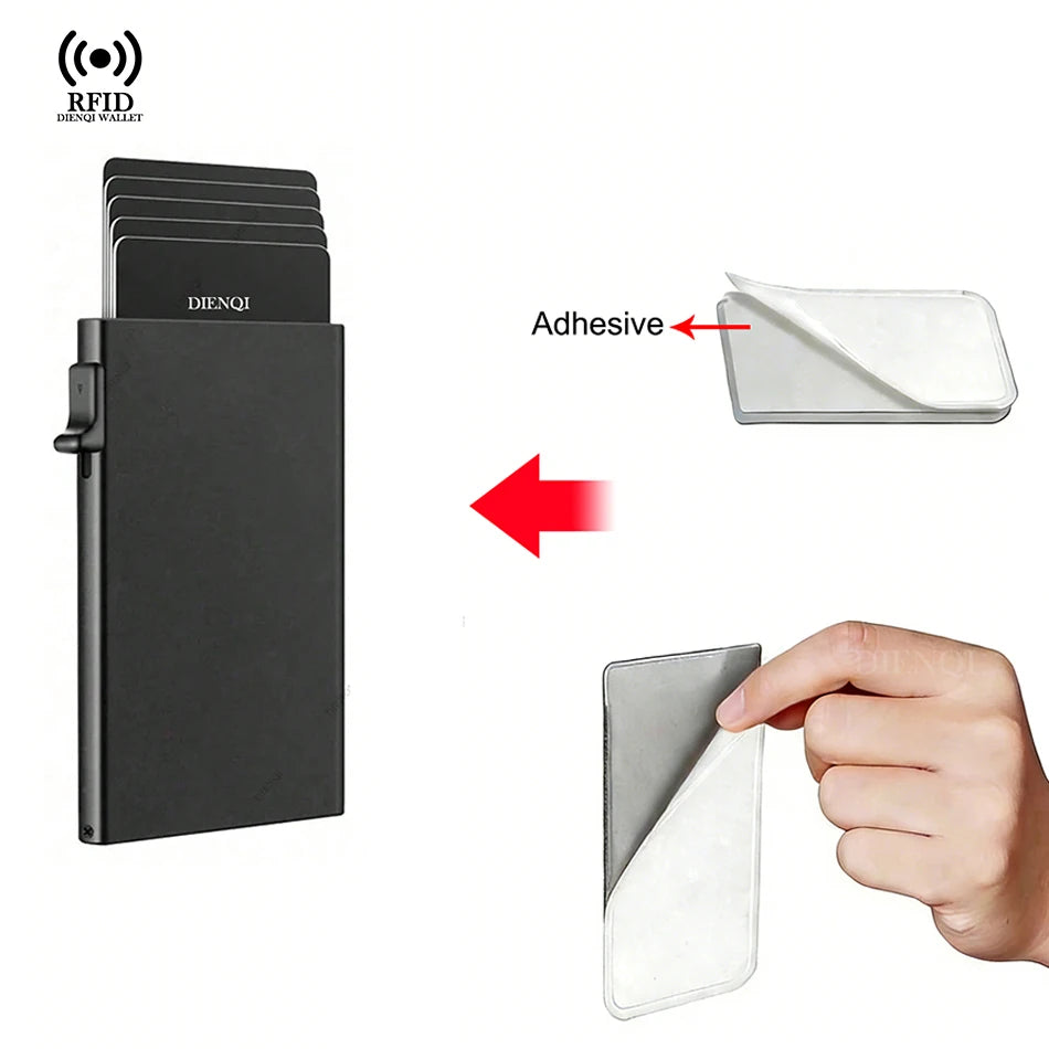 Anti-theft Cards Protectors Card Holder Minimalist Smart Wallet RFID Protection Aluminum Metal Box Cardholder Case Porte Cart