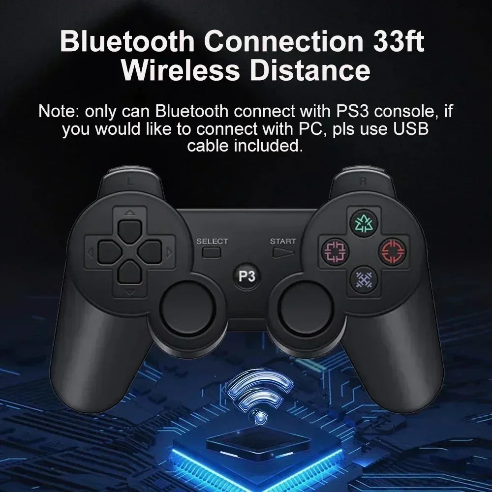 Bluetooth PS3 wireless gamepad gamepad vibration neutral wireless environmental protection ABS material snowflake button Perf