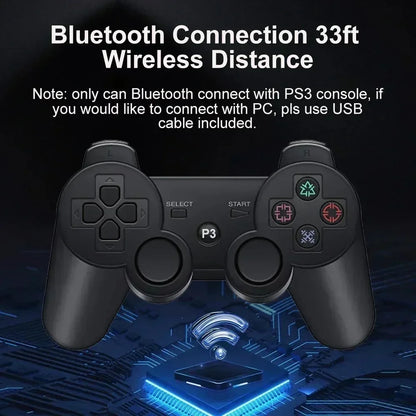 Bluetooth PS3 wireless gamepad gamepad vibration neutral wireless environmental protection ABS material snowflake button Perf