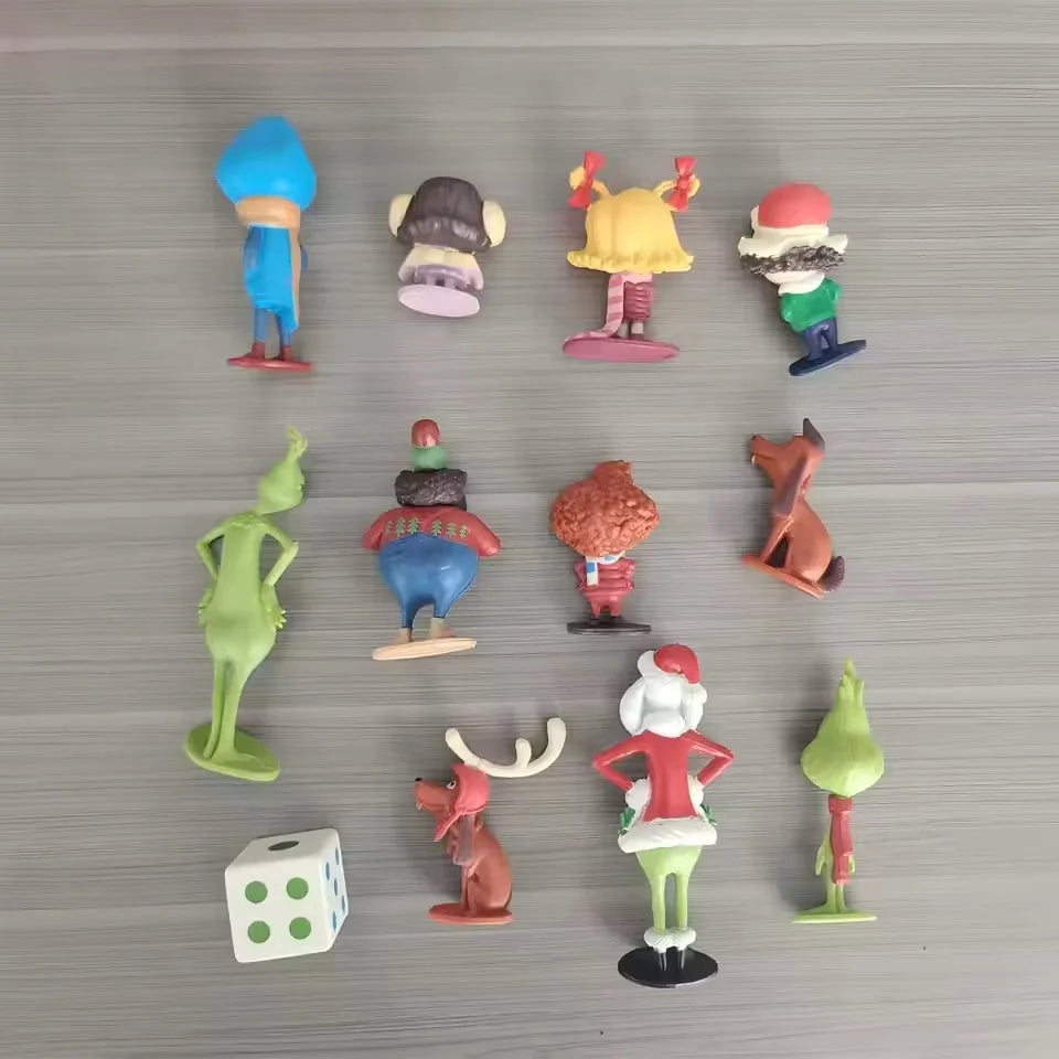 12pcs/set How the Stole Christmas Grinch-ed Figure Collection Model Toys