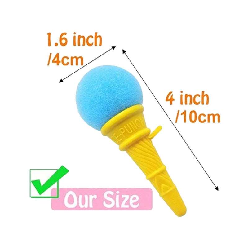 20/10/5Pcs Mini Ice Cream Shooters Colorful Sponge Ball Goodie Bag Filler Christmas Gifts Home Festival Party Games Supplies