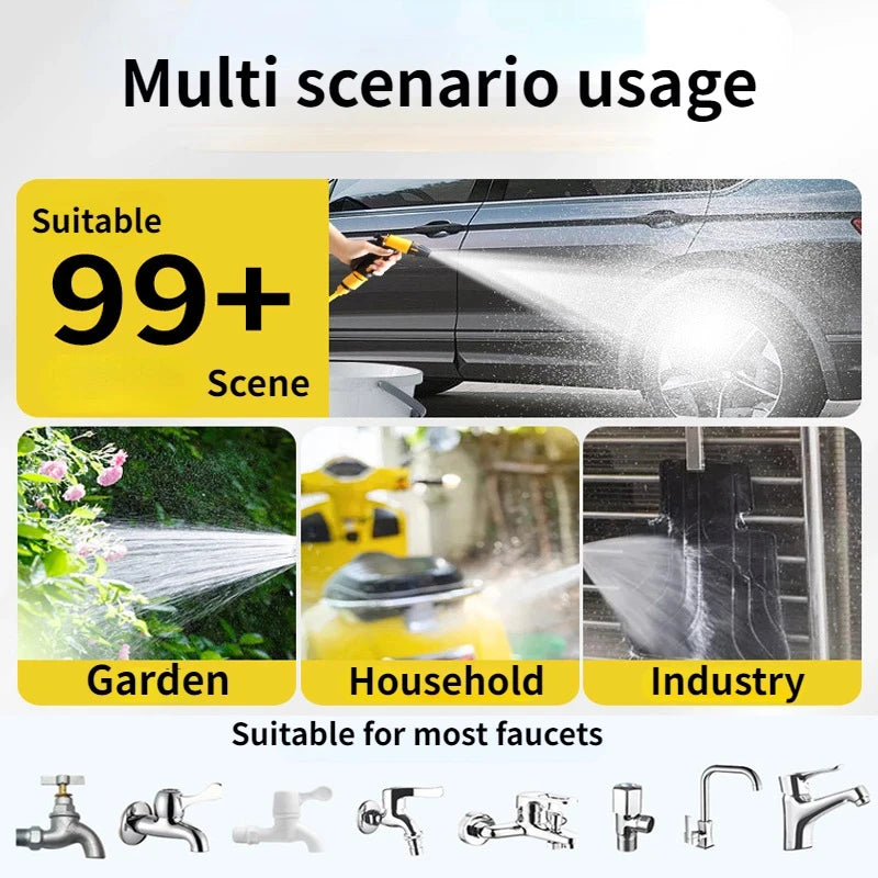 Telescopic Water Pipe with High-pressure Nozzle Car Washing Tool Set Extension Hose Water Hose for Pressure Cleaner