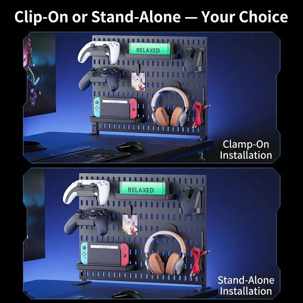 Pegboard Combination Desktop Storage Kit, Vertical and Clip-Type Pegboard Display Panels, Suitable for Home Office Storage.