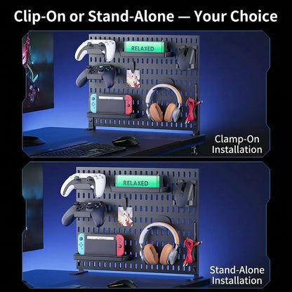 Pegboard Combination Desktop Storage Kit, Vertical and Clip-Type Pegboard Display Panels, Suitable for Home Office Storage.