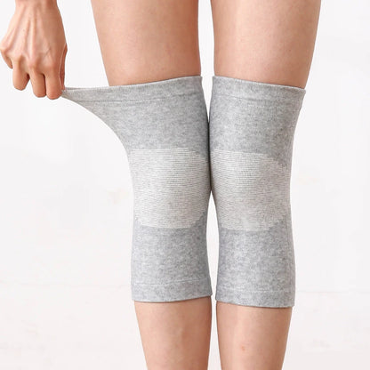 Bamboo Charcoal Knee Warmers for Men & Women - Breathable Thin-Knit Thermal Sleeves with Anti-Slip Grip, Joint Support Comfor