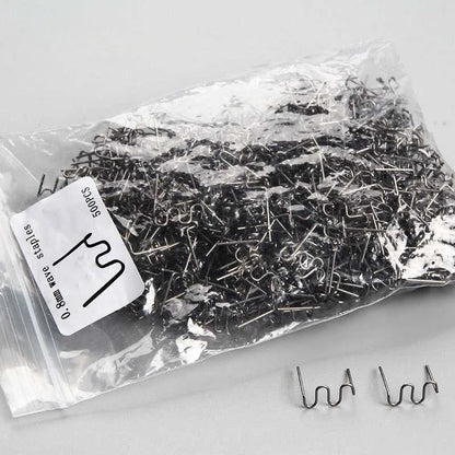 300Pcs Plastic Welder Hot Stapler Standard Pre-cut Corrugated Staples Bumper Body Repair 0.8/0.6mm Stainless Steel Welding To