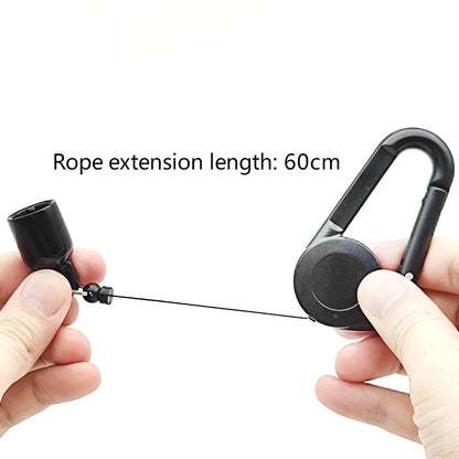 1PCS Lighter Holder Sleeve Clip With Retractable Keychain Lighter Protective Cover Carabiner Windproof Smoking Accessories