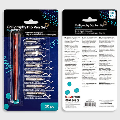 Dainayw 9 Calligraphy Nibs Dip Pen Set for Cartoon Animation Lettering Skeching Art Drawing Mapping Decorative designs