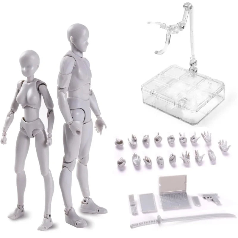 Sketch Draw Figurines Male Female Movable Body Kun Body Chan Joint Pain Anime Figure Shf Action Figure Toy Model Draw Mannequ