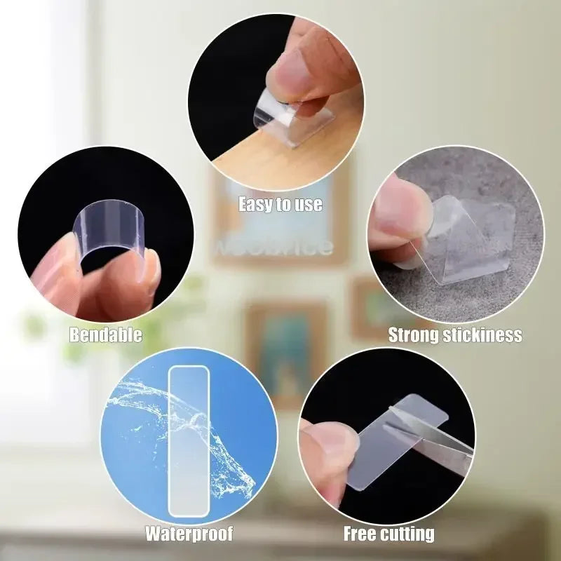 Nano Tape Double Sided Adhesives Tape Extra Powerful Transparent Home Improvement for Bathroom Waterproof Wall Stickers Kitch