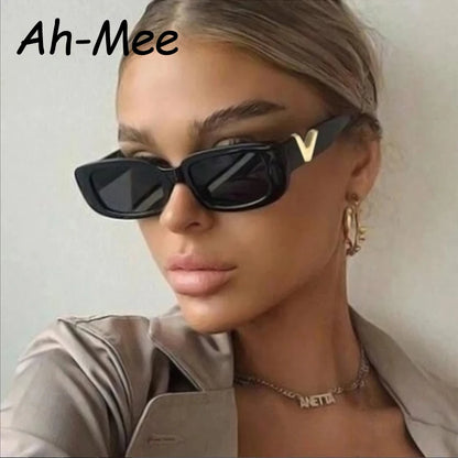 Fashion Rectangle Sunglasses Women Vintage Small Frame Sun Glasses Ladies Classic Black Square Eyeglasses Oculos