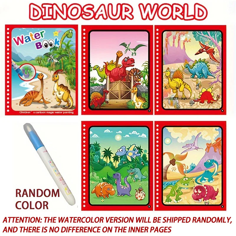 Magical Book Water Drawing Montessori Toys Reusable Coloring Book Magic Water Drawing Book Sensory Early Education for Childr