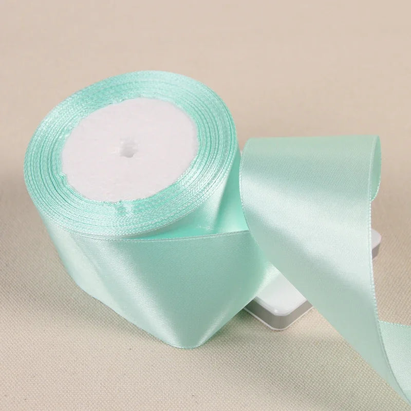 6mm 10mm 15mm 20mm 25mm 40mm 50mm Sky Blue Satin Ribbons Christmas Wedding Party Decoration Gift Wrapping Light Blue Ribbons