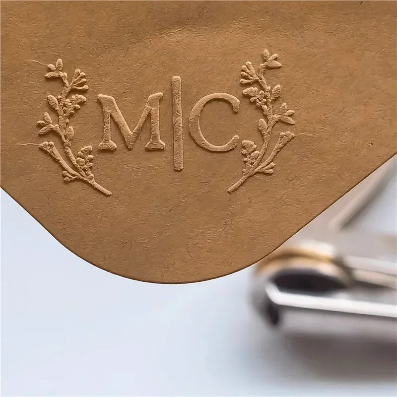 Customize Embossing Stamp Wedding Monogram Embosser Stamp,Personalized 2 initials Embosser Stamp,Wedding gift,hand held embos