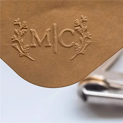 Customize Embossing Stamp Wedding Monogram Embosser Stamp,Personalized 2 initials Embosser Stamp,Wedding gift,hand held embos