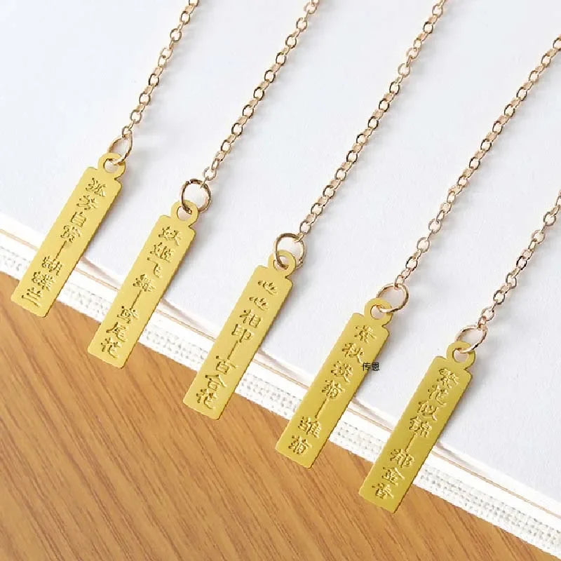 Gift Chinese Design Flowers Brass with Tassel Pendant Vintage Book Clips Office Fine Creative School Stationery Bookmarks
