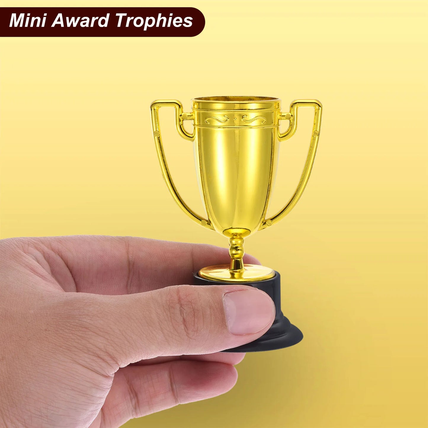 40/48/60/100pcs Mini Gold Trophies Award Plastic Small Trophy Cups Soccer Golden Cup First Place Winner Award Trophies Prize