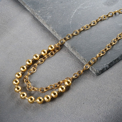 Stainless Steel Creative Steel Ball Chain Necklace