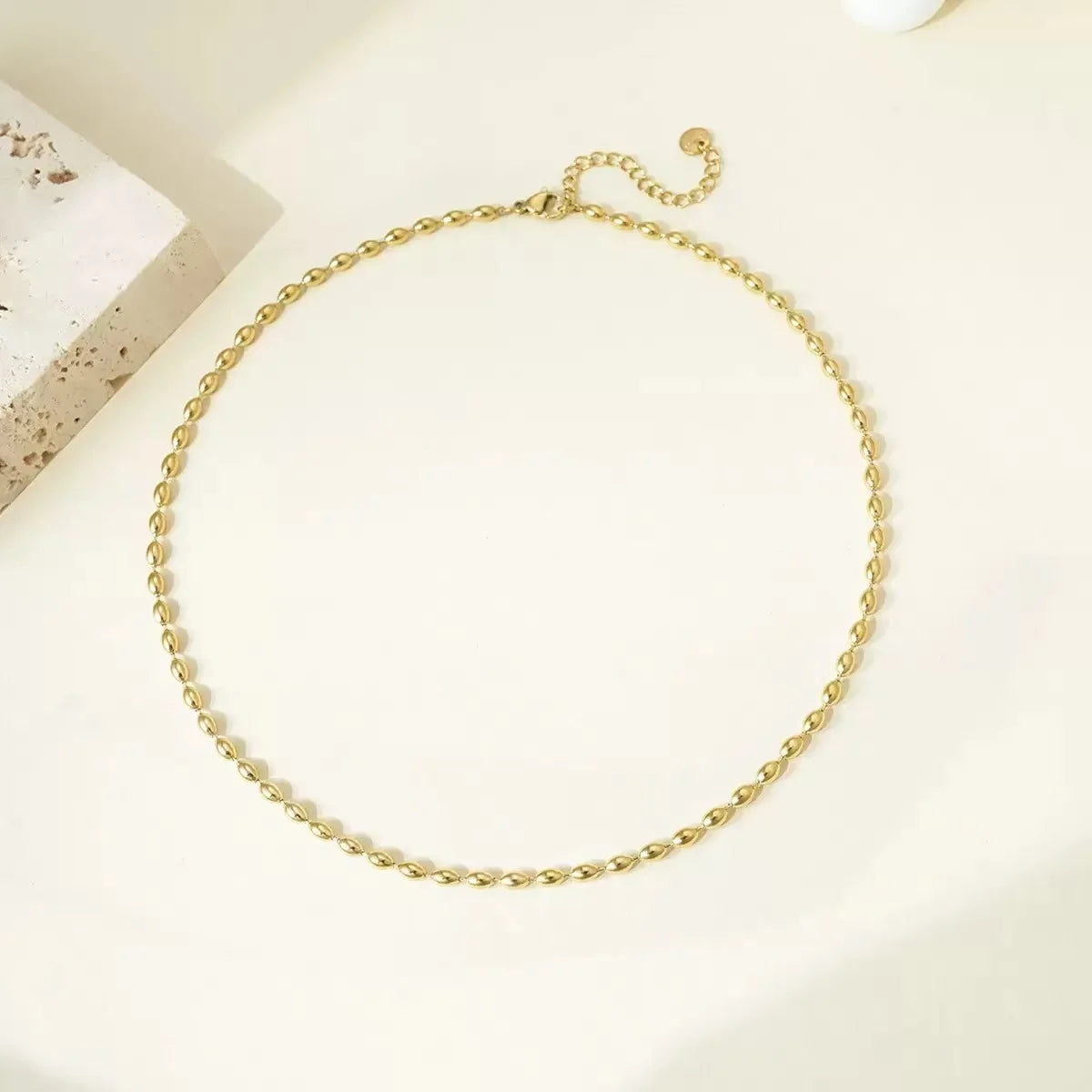 Stainless Steel Heart-shaped Pendant Necklace Metal Waterproof Jewelry For Women - C99 Gold