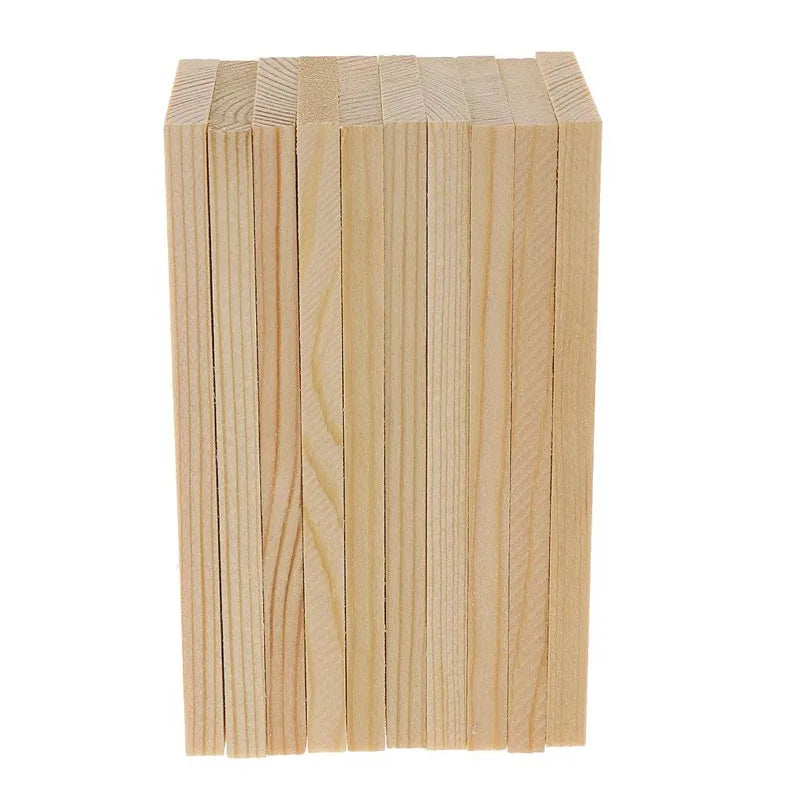10pcs Unfinished Wood Rectangle Board for Paintings, Natural Pine Wooden Blocks Panels Plank, for DIY Art Crafts Dollhouse