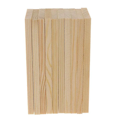 10pcs Unfinished Wood Rectangle Board for Paintings, Natural Pine Wooden Blocks Panels Plank, for DIY Art Crafts Dollhouse