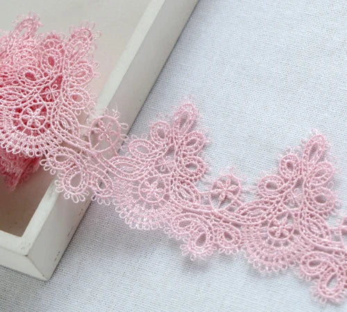 Width:6cm (2.40") High Quality DIY Pendant Handmade Clothing Lace Accessories Water Soluble Embroidery Lace Trims (ss-363) - 
